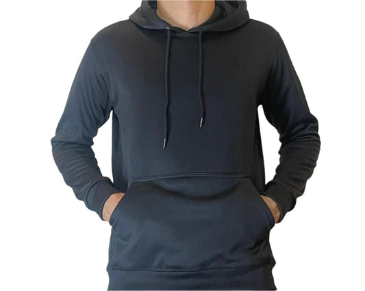 PLAIN  BLACK HOODIE