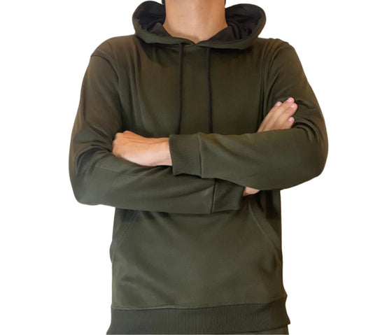 PLAIN OLIVE GREEN HOODIE